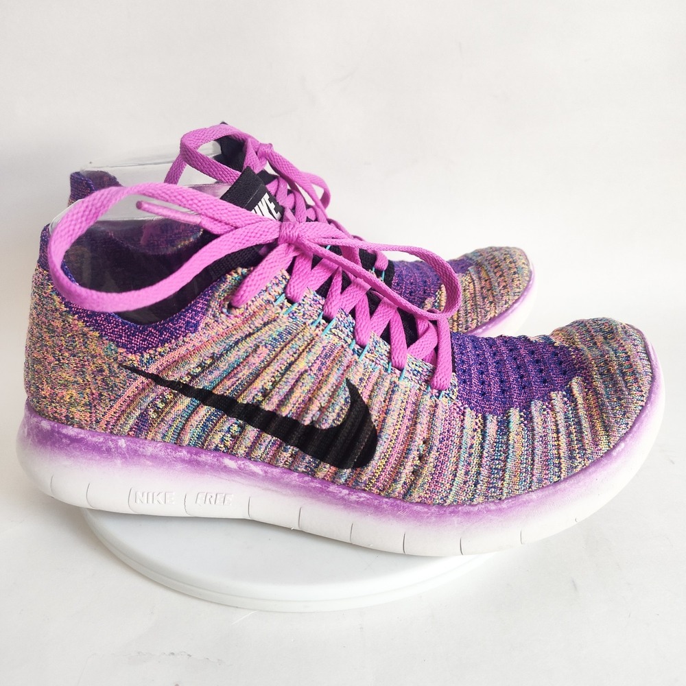 Nike Free RN‎ Flyknit Womens Shoes Size 8 Sneakers Running Hyper Violet Purple